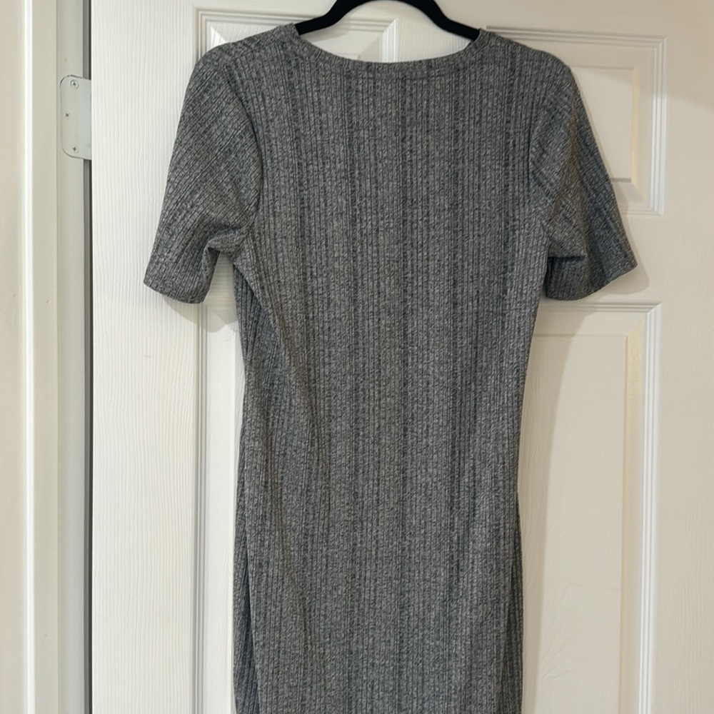 Express Easy Ribbed Short Sleeve Sheath Dress - Picture 4 of 4